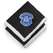 aerial view a black field co. 100 recycled pet sherpa blanket, image 1 of 13