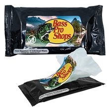a black deet free insect / bug repellent wipes