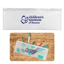 a clear vinyl pencil pouch