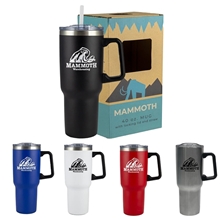 a group of mammoth 40 oz vacuum insulated tumbler with handle and straw