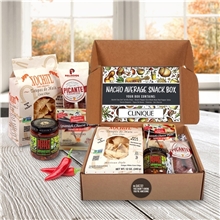 a group of nacho average snack box - fiesta gourmet kit