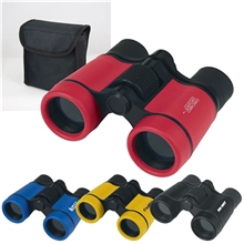 a group of sports binoculars with neck rope