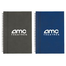 a group of bergamo soft - touch spiral notebook