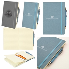 a group of crosshatch pu notebook with pen