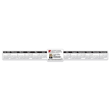 a white keyboard / monitor calendar rectangle with rectangle inset 1 1/2 x 13 full color
