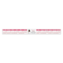 a white rectangular adhesive keyboard / monitor calendar 1 1/8 x 13 1/2