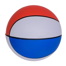 aerial view a white/blue/red usa basketball themed stress reliever, image 1 of 3