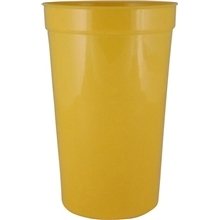 a athletic yellow 22 oz recyclable smooth wall stadium cup