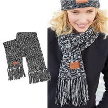 a group of leeman heathered knit scarf