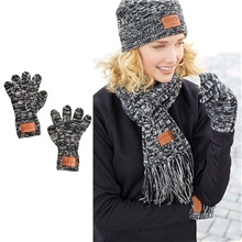 a group of leeman heathered knit gloves
