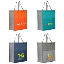 a group of rome rpet - recycled non - woven tote with 210d rpet pocket - colorjet