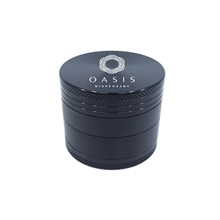 aerial view a black aluminum cannabis grinder, image 1 of 4