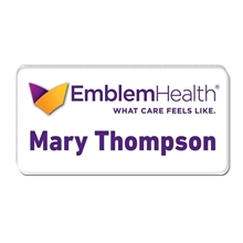 aerial view a white acrylic name badges - 1.5x3, image 1 of 4