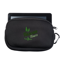 aerial view a black accessory pouch - neoprene, image 1 of 3