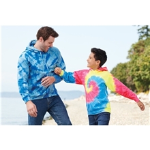 a group of port company(r) tie - dye pullover hooded sweatshirt