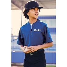 a group of new era(r) youth cage short sleeve 1/4- zip jacket