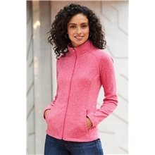 a group of port authority(r) womens heather microfleece full - zip jacket