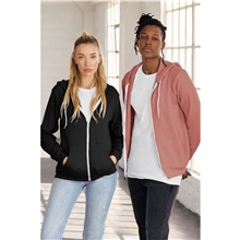 a group of bella+canvas (r) unisex sponge fleece full - zip hoodie