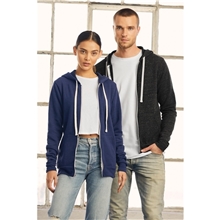 a group of bella+canvas (r) unisex triblend sponge fleece full - zip hoodie