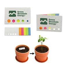 a white plantable seed paper note holder
