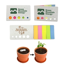a white plantable seed paper note holder