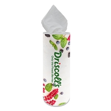 aerial view a white 2 ply tissue canister, image 1 of 4