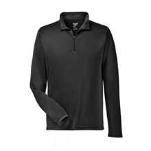 aerial view a black team 365 - mens zone performance quarter - zip pullover, image 1 of 4
