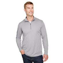 aerial view a athletic heather team 365 - mens zone sonic heather performance quarter - zip pullover, image 1 of 7