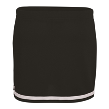 aerial view a black/ white augusta sportswear ladies energy skirt, image 1 of 3