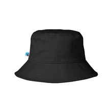 aerial view a black russell athletic core bucket hat, image 1 of 4
