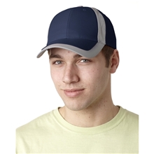 aerial view a navy adams headwear - reflector high - visibility constructed cap, image 1 of 3