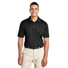 aerial view a black team 365 - mens tall zone performance polo, image 1 of 4