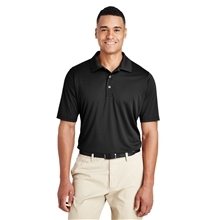 aerial view a black team 365 mens zone performance polo, image 1 of 4