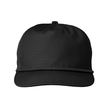 aerial view a black/ blk rope big accessories lariat ripstop hat, image 1 of 4