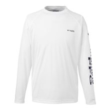 aerial view a white columbia terminal tackle(tm) long - sleeve t - shirt, image 1 of 7