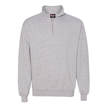 aerial view a dark ash bayside - unisex usa - made quarter - zip sweatshirt, image 1 of 3