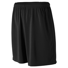 a black augusta sportswear wicking mesh athletic short