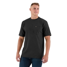 aerial view a black berne apparel - tall heavyweight pocket t - shirt, image 1 of 2