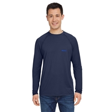 aerial view a arctic navy marmot - unisex windridge long sleeve t - shirt, image 1 of 8
