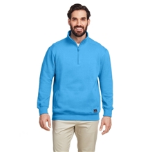 aerial view a azure blue nautica - mens anchor fleece quarter - zip pullover, image 1 of 6