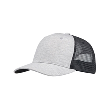 aerial view a black j america cutter jersey snapback trucker hat, image 1 of 2