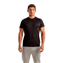 aerial view a black tridri unisex recycled performance t - shirt, image 1 of 4