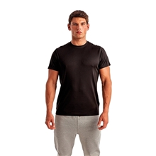 aerial view a black tridri unisex recycled performance t - shirt, image 1 of 4