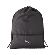aerial view a puma black puma golf - lightweight drawstring backpack, image 1 of 3
