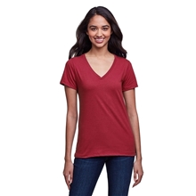 aerial view a cardinal next level apparel ladies eco performance t - shirt, image 1 of 3