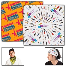 a group of dual purpose headband and neck wear