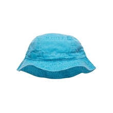 a caribbean blue adams vacationer pigment dyed bucket hat