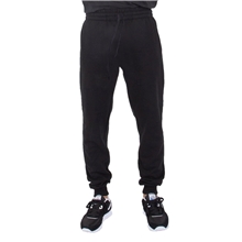 aerial view a black shaka wear mens fleece jogger, image 1 of 3