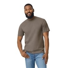 aerial view a brown savana gildan unisex softstyle midweight t - shirt, image 1 of 3