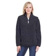 aerial view a black j america ladies epic sherpa quarter - zip, image 1 of 3
